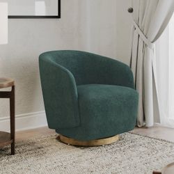 Henredon Murphy Fabric Swivel Chair, Green
