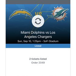 Dolphins vs Chargers Football Tickets 