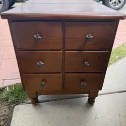 Cabinet/end table/bedside stand/stand/6 drawer table