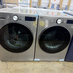 Brand new LG 5.0 cu. ft. Stackable Front Load Washer LG 7.4 cu. ft. Vented SMART Stackable Gas Dryer