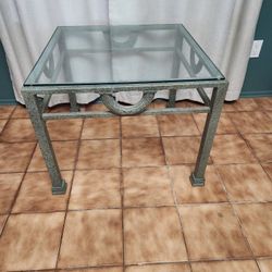 Beautiful Metal And Glass Coffee Table