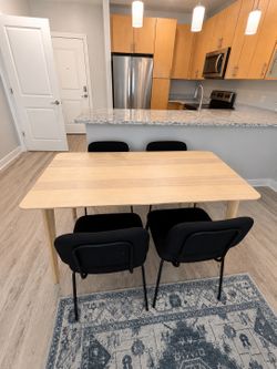 IKEA lisabo dining table and 4 chairs