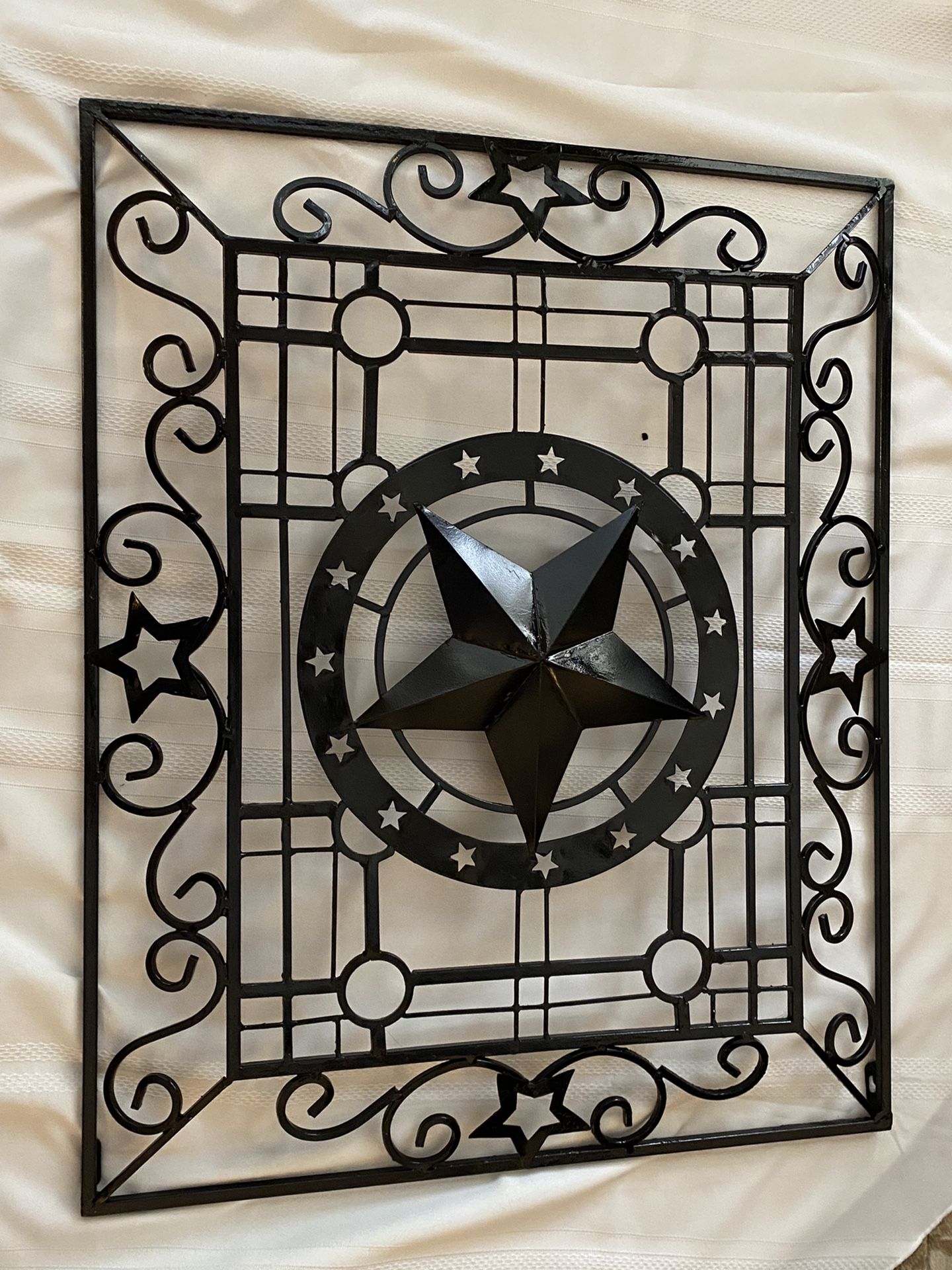 Black Large Wrought Iron Wall Art