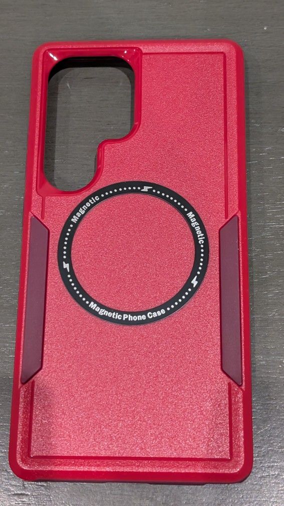 Samsung Galaxy S25 Ultra 6.9 Inch Red Magsafe Hybrid Case