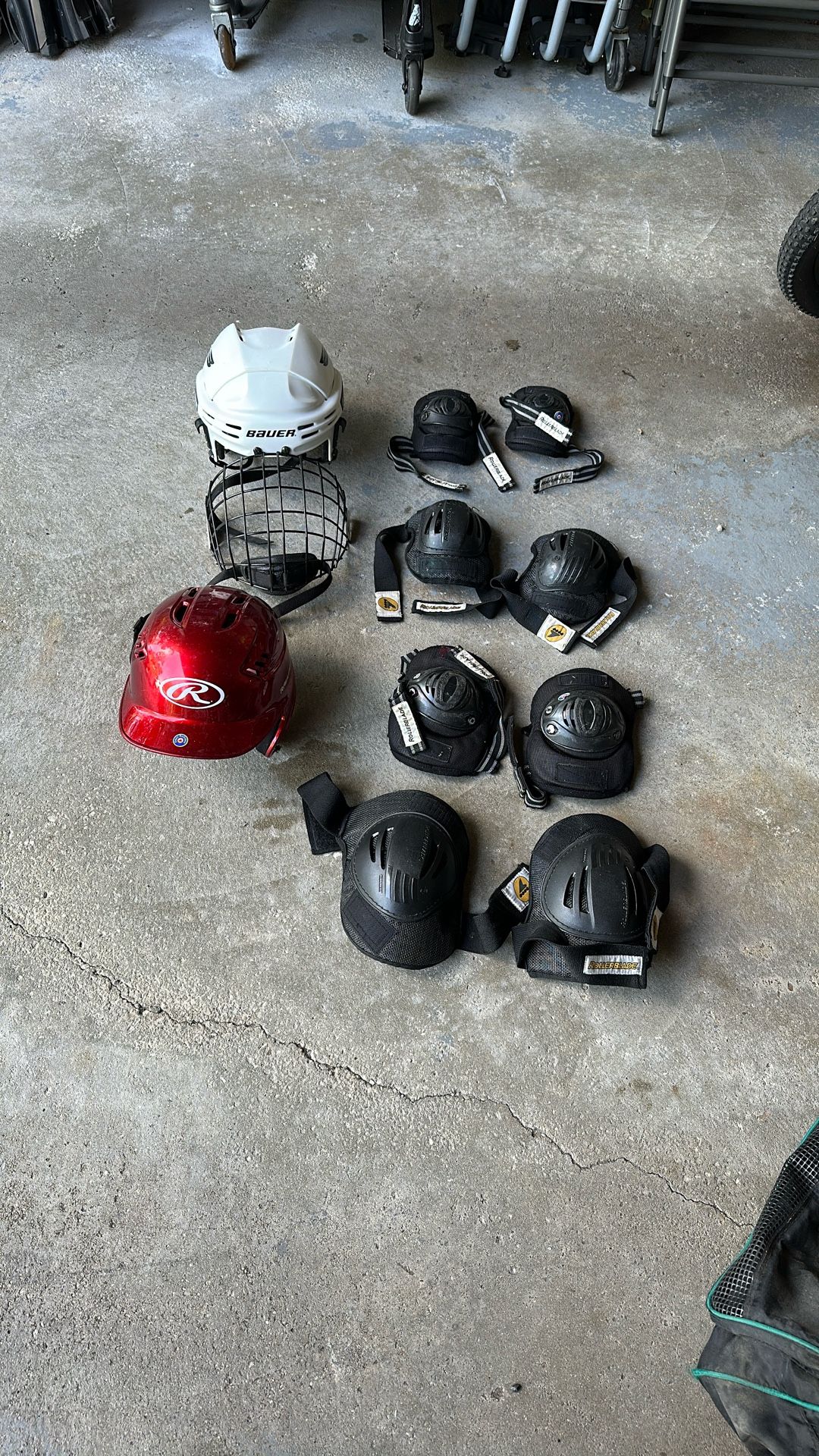 Kids Sport Gear, baseball helmet, hockey helmet, rollerblade, protective gear, make offer for all or some