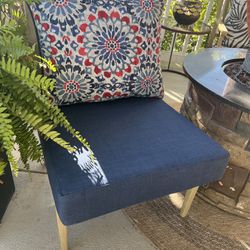 NEW Arden Selections Outdoor Patio Cushion Set 24 x 24 Clark Blue - 2 Sets Avail. 