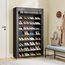 Gray Shoe Rack Organizer Shoe Shelf Storage 