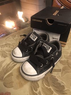 Kids Black Converse Chuck Taylor Slip-Ons 5c