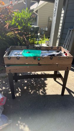 Foosball and pool table