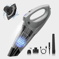 Wireless hand vacuum cleaner, high power car vacuum cleaner with USB charging, LED light, mini portable rechargeable vacuum cleaner for car and home c