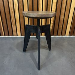 Wood And Metal Stool