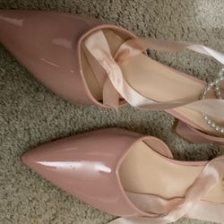 Baby Pink  Chunky 2 Inches Heels 