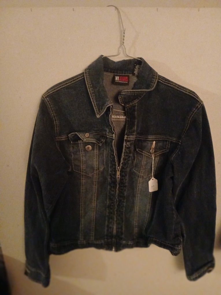 NY Jeans New York Womens S 98 % Cotton Denim Jean Jacket