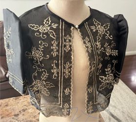 Black Elegant Filipiniana Bolero