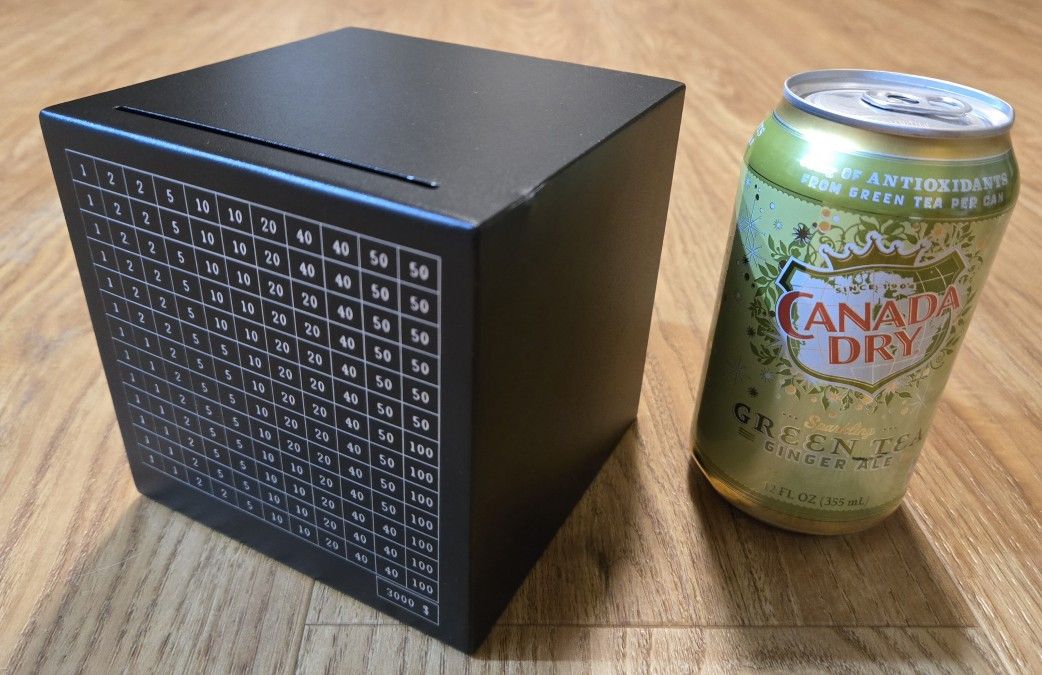 Metal Money Savings Box Piggy Bank (black)