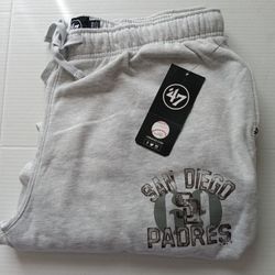 XXL San Diego Padres 47 Brand Trailside Men's Sweatpants Joggers
