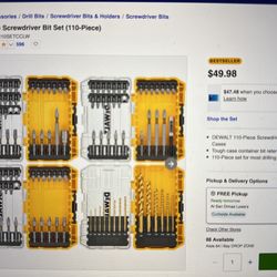 DEWALT Tough Grip Screwdriver Bit Set (110-Piece)