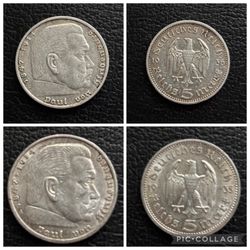 5 marks 1935 , 1936. Coin of Germany