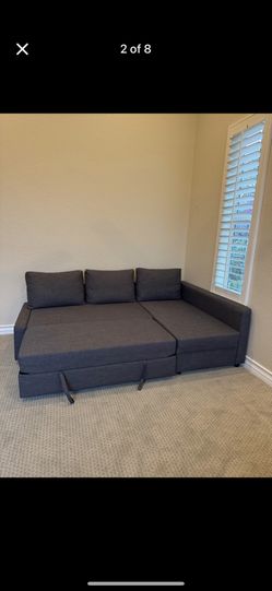 *Free Delivery* Gray Ikea Sleeper Sectional Pullout Futon Bed 