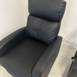 Black Leather Theatre Room Chair 