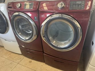 Samsung Maroon Washer Dryer