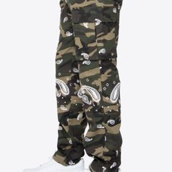 BANDANA PRINT CARGOS-CAMO (XL/36)@
