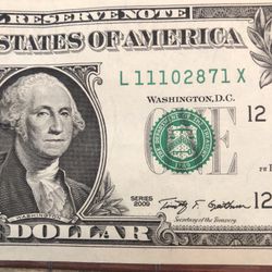 Rare 2009 Miscut X Note