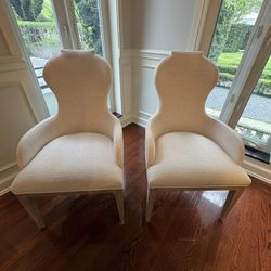 2 Bernhardt Off-white Dining Chairs