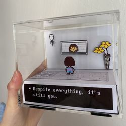 Undertale Desk 3D cube Diorama 
