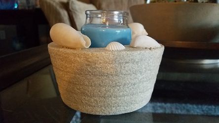 Seashore inspired candle holder