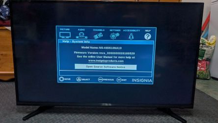 Insignia 40" LED TV with remote