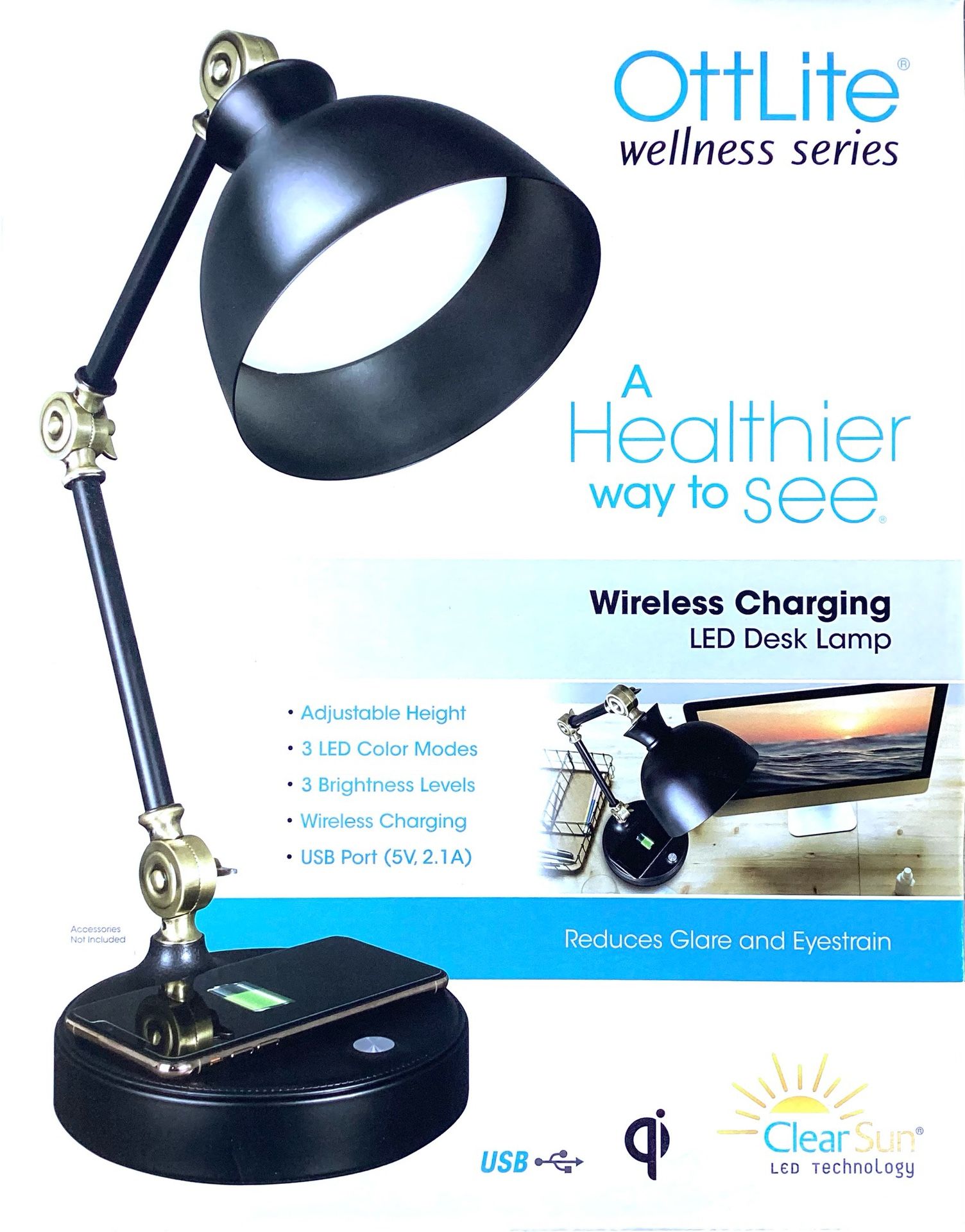 LED Desk Lamp/wireless Phone Charger. 2 Items available