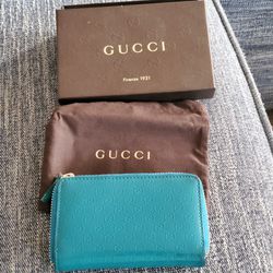 Gucci Patent Microissima Wallet/Box And Dust Bag. 