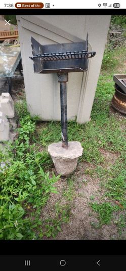heavy-duty, park-style charcoal grill
