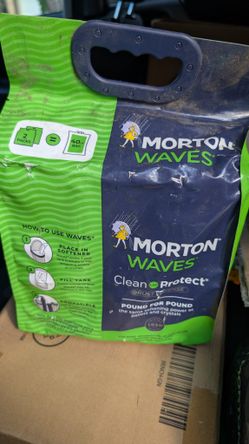 Morton Water Softener Blocks Waves Clean and Protect Plus Rust Defense