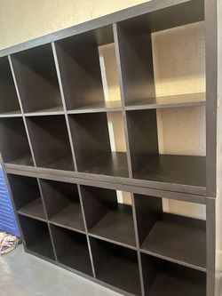 Black Cubic storage shelves (2 piece)