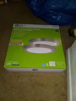 2 Pack 13 In LED Color Changing Low Profile Flush Mount!