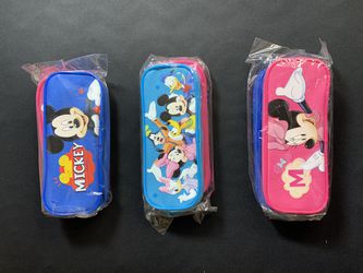 Mickey Mouse (2pc) & Trolls Pencil Pouches (single). (SOLD SEPARATE)