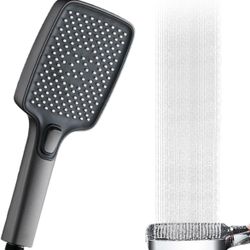 High pressure multimode hand shower head, new hand shower head 2025 with button hose support, hand shower wand for men, women, children and pets (A, g