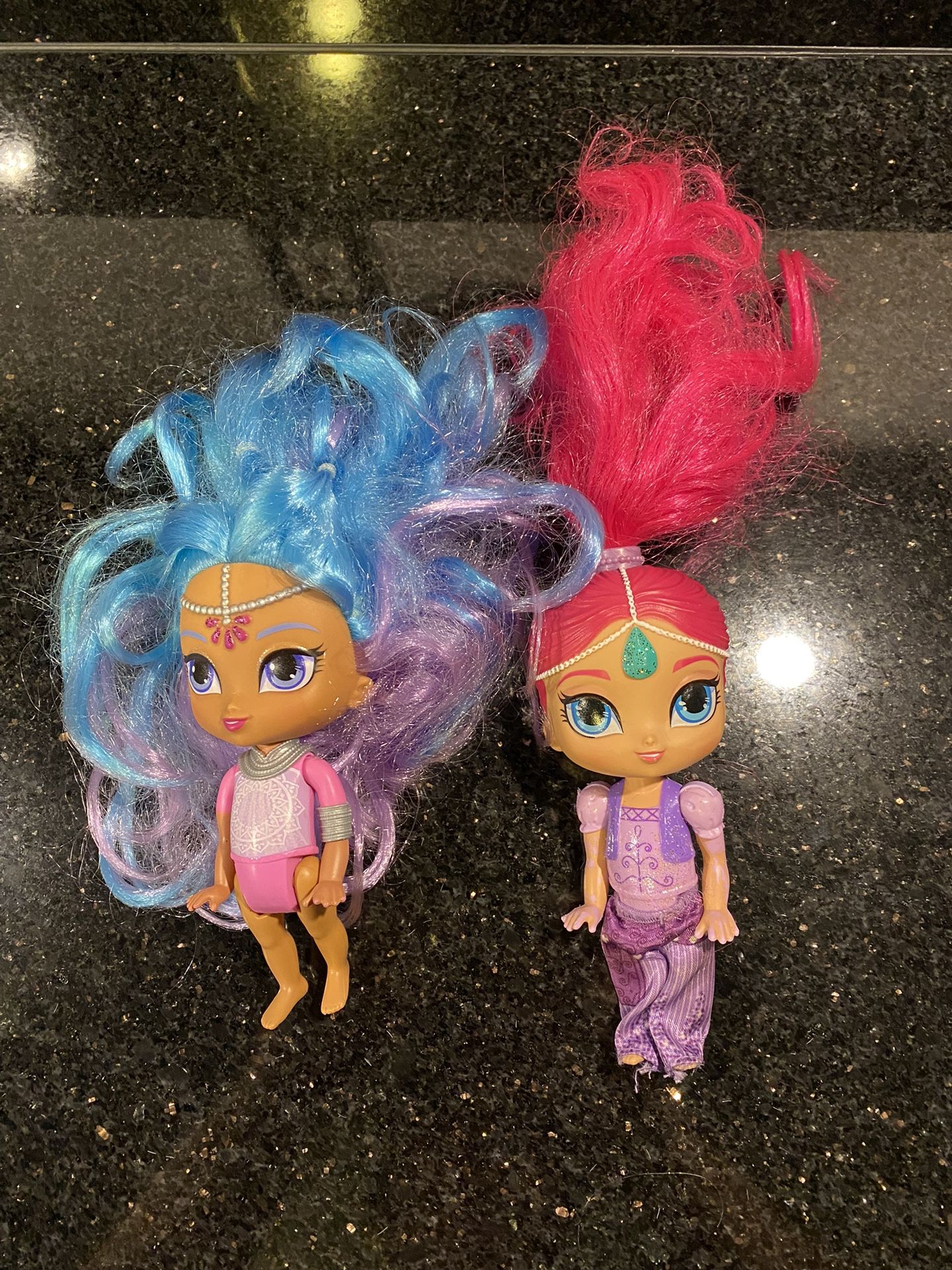 2 Mattel Shimmer And Shine 6” Dolls