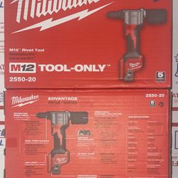 Milwaukee M12 Rivet Tool. Tool Only. Model #2550-20
