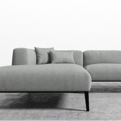 Rove Concepts Finley Sectional Sofa In Cinder, Left Facing Chaise