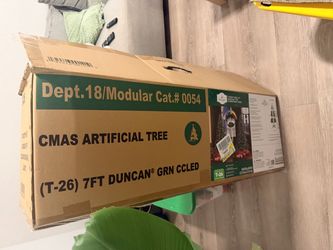 Holiday Time 7’ Pre-Lit Duncan Fir Green Artificial Christmas Tree with Color-Changing LED Lights and Quick Set