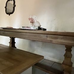 Solid Wood Pier One Farmhouse Table 