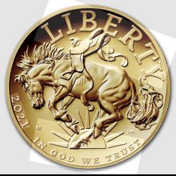 2021 HIGH RELIEF PROOF LIBERTY GOLD COIN