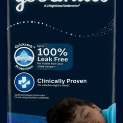 >>Goodnites<< 

Boys' Disposable Nighttime Underwear - 

Size L  10/12
