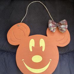 Wooden Mickey Or Jack Skellington Halloween Decor 