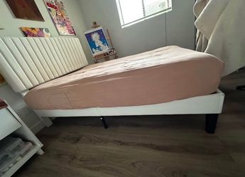 Full Bed Frame and Medium - Firm Mattress