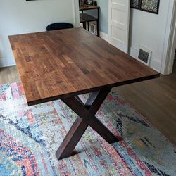 42" x 74" Wood Dining Table 