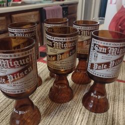 Vintage San Miguel Beer Glasses
